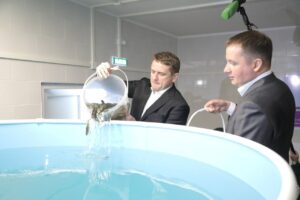 Руководитель Федерального агентства по рыболовству Илья Шестаков и губернатор Архангельской области Александр Цыбульский посетили Центр развития аквакультуры САФУ им. М.В. Ломоносова