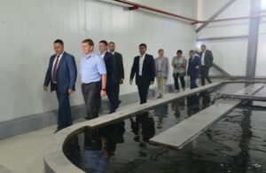 Илья Шестаков открыл новый цех Конаковского завода по осетроводству и провел совещание (Конаково, Тверская область, 10 августа 2017 г.)