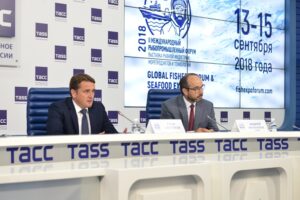 Пресс-конференция руководителя Росрыболовства Ильи Шестакова в Пресс-Центре ТАСС (Москва, 15 августа 2018 г.)