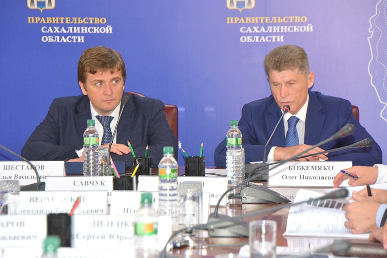 Илья Шестаков и Олег Кожемяко обсудили вопросы развития рыбохозяйственного комплекса (Южно-Сахалинск, 29 июля 2015 г.)