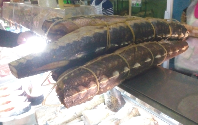 На Домодедовском рынке Москвы изъято почти 130 кг осетровых