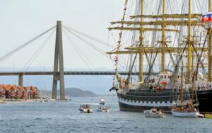 Барк «Крузенштерн» в гонке между портами Ставангер и Харлинген (31 июля 2018 г.)